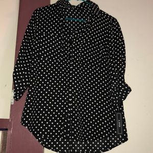 polka dot blouse
